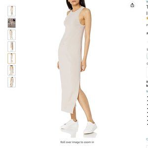 NWT The Drop Gabriela High Neck Cut-In A-Line Side Slit Maxi Sweater Dress